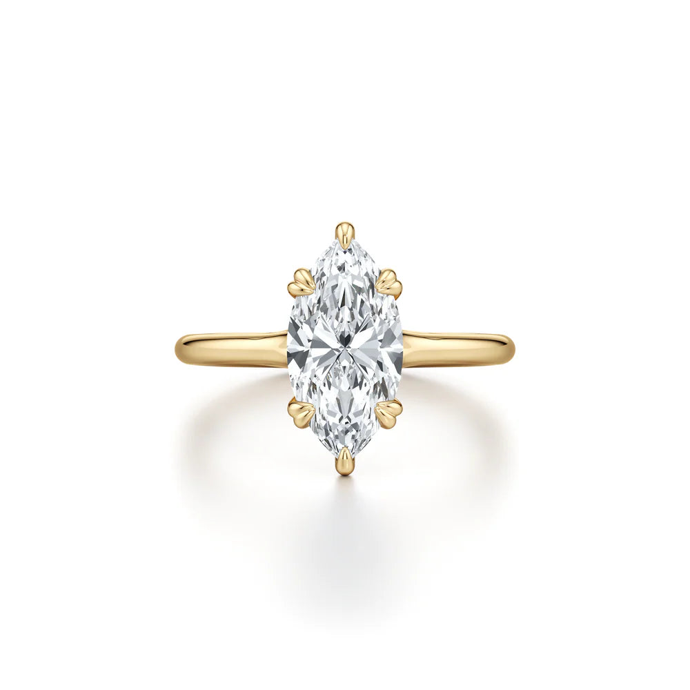 Vesper Marquise Cut Plain High-Polish Band