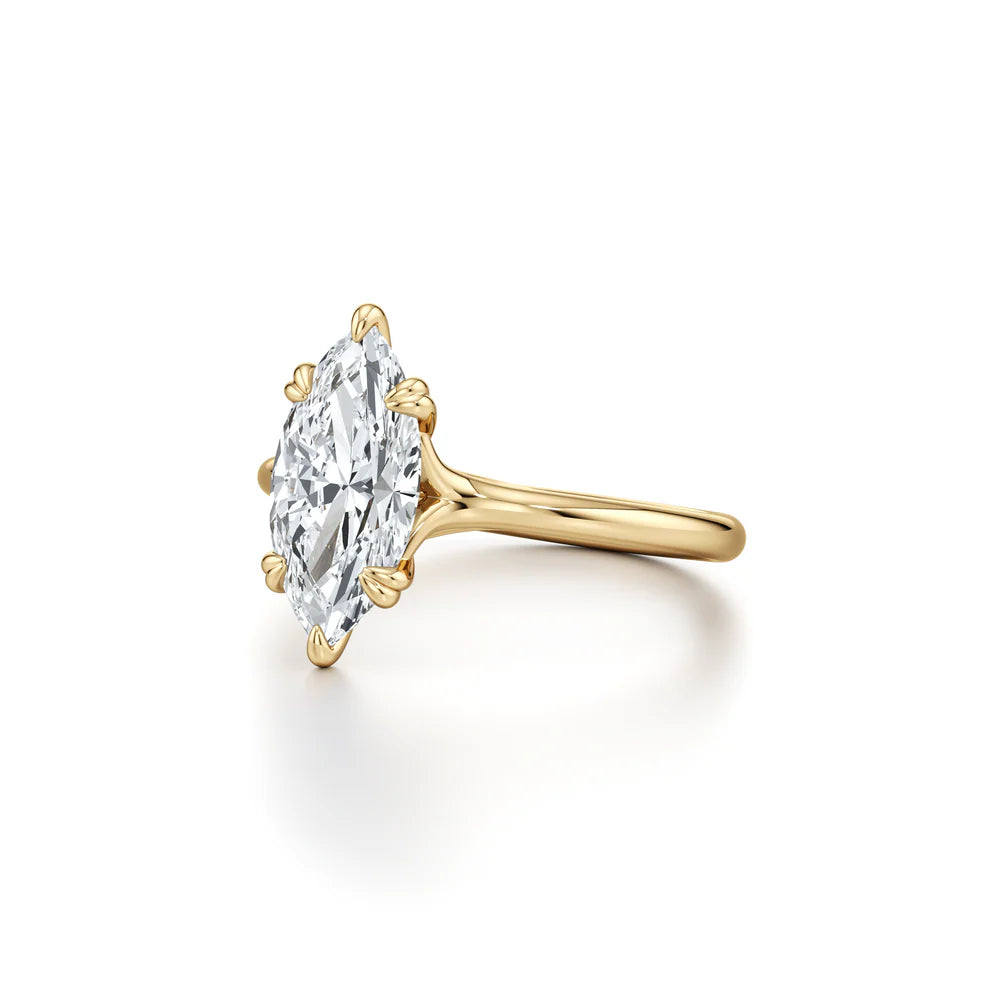 Vesper Marquise Cut Plain High-Polish Band