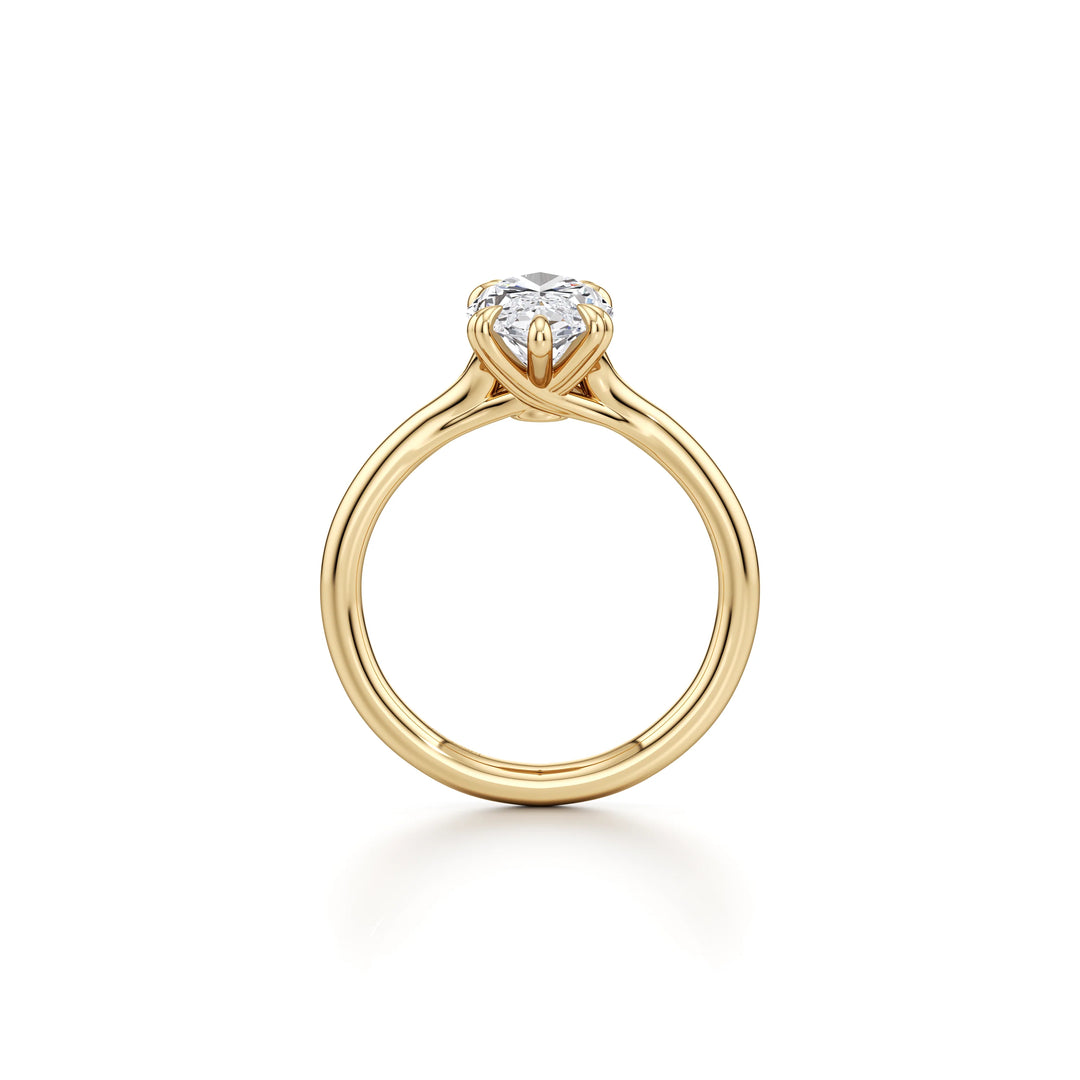 Vesper Marquise Cut Plain High-Polish Band