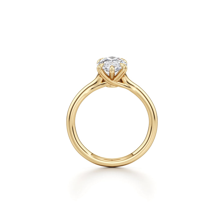 Vesper Marquise Cut Plain High-Polish Band