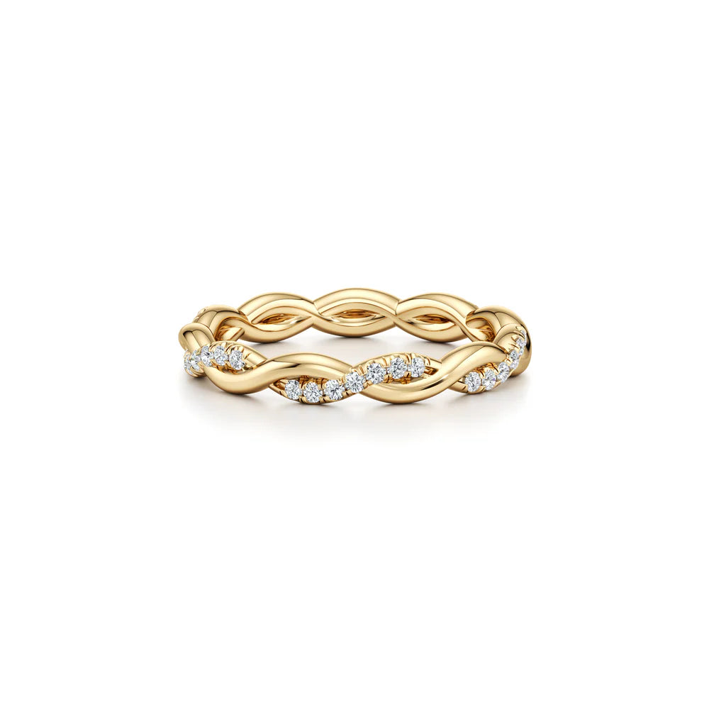 Laurel Wedding Band – Twisted Two-Strand