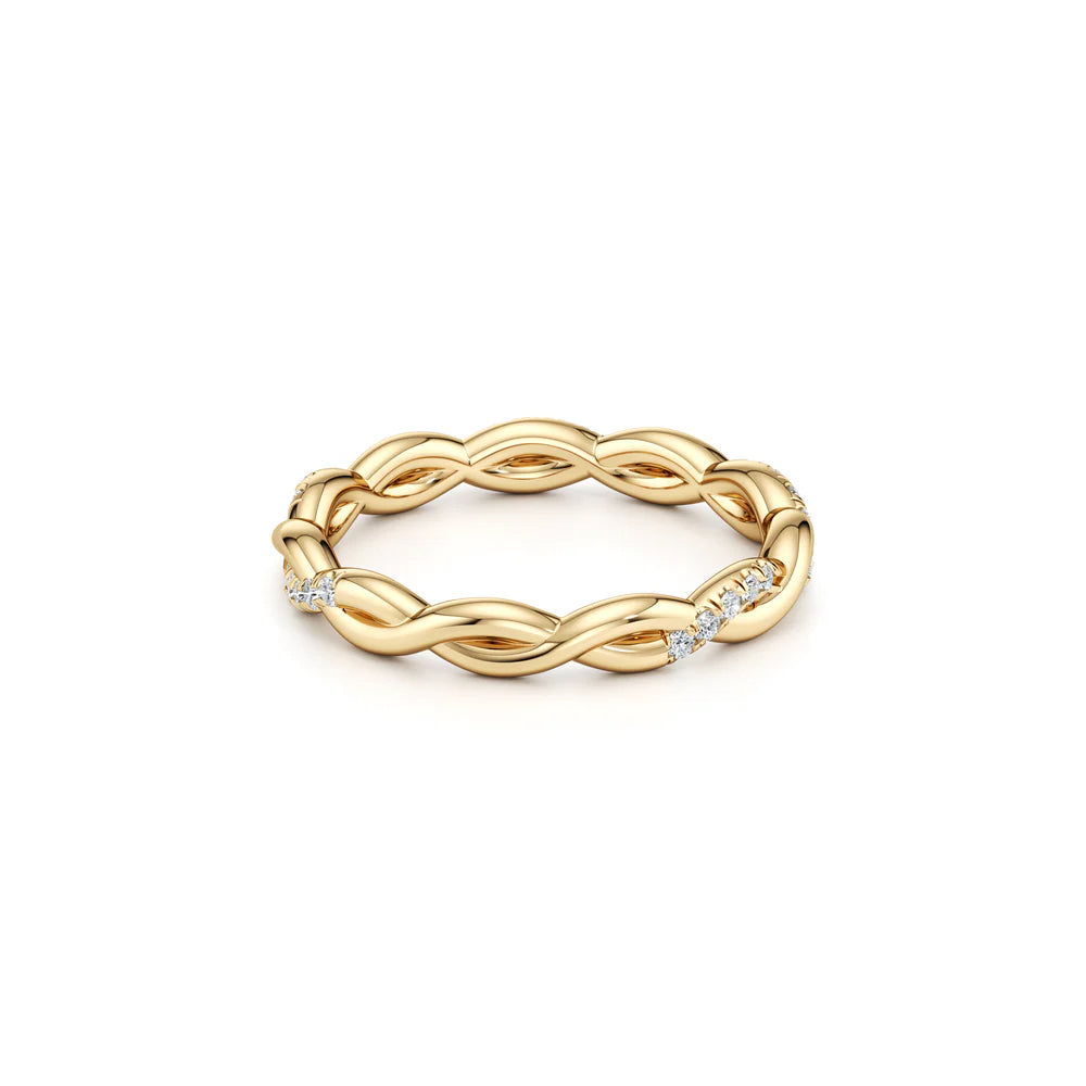 Laurel Wedding Band – Twisted Two-Strand