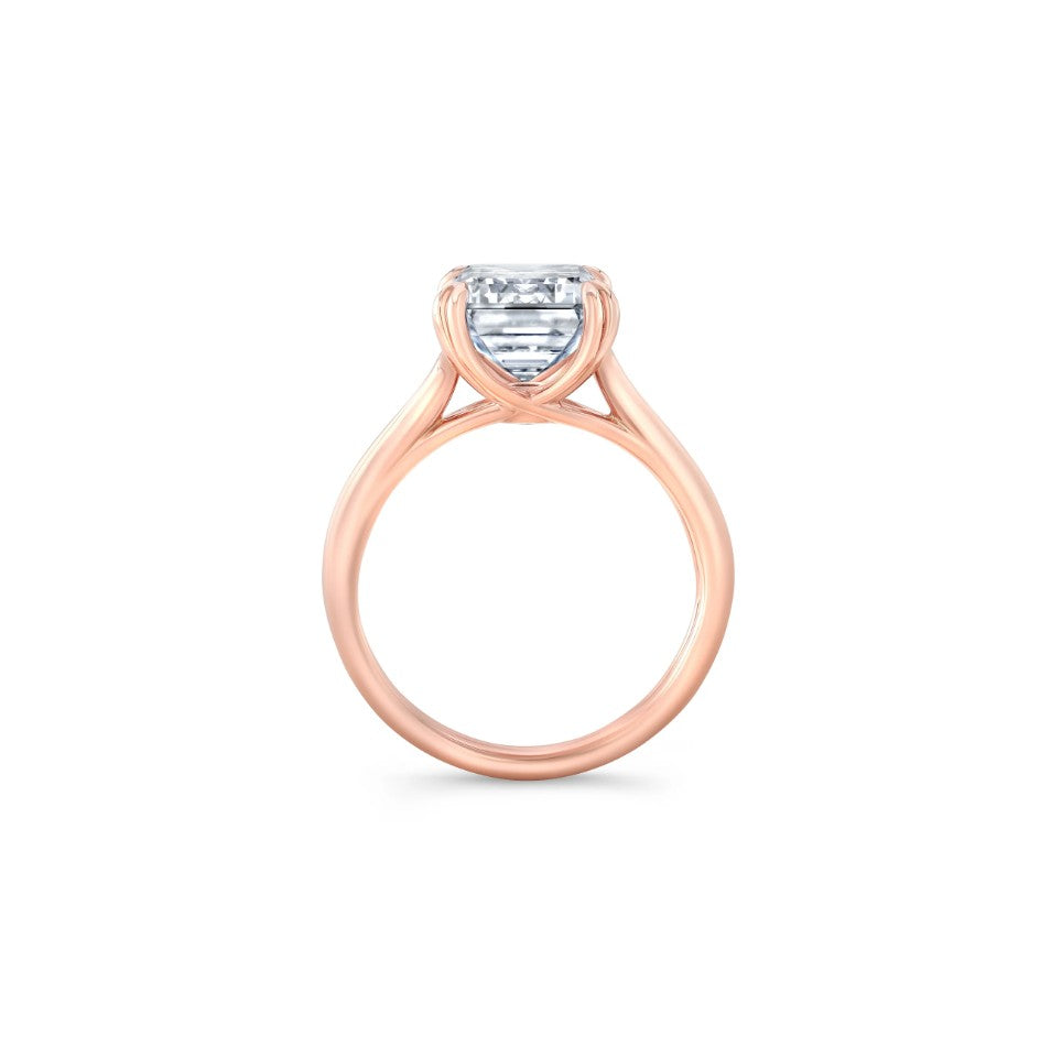 Vivienne Double Plain Band – Emerald Cut – Plain High-Polish Band