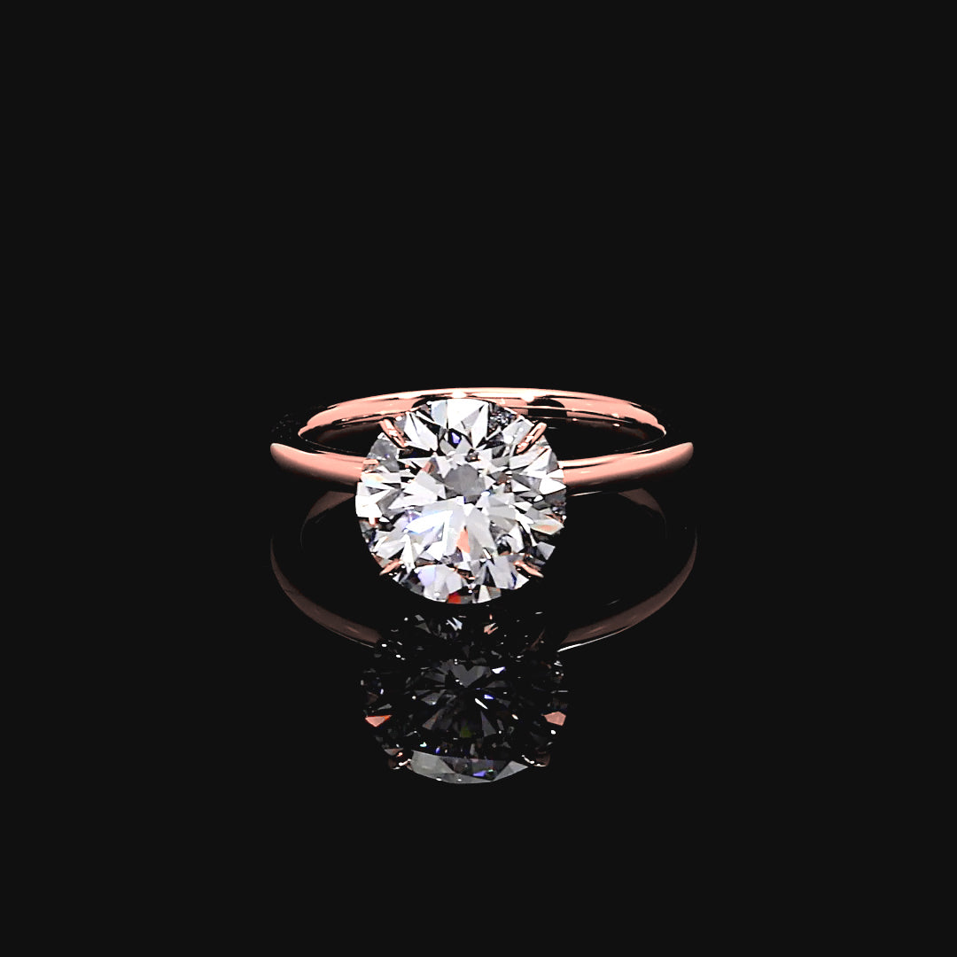 Celestine Solitaire Engagement Ring in 14K Rose Gold