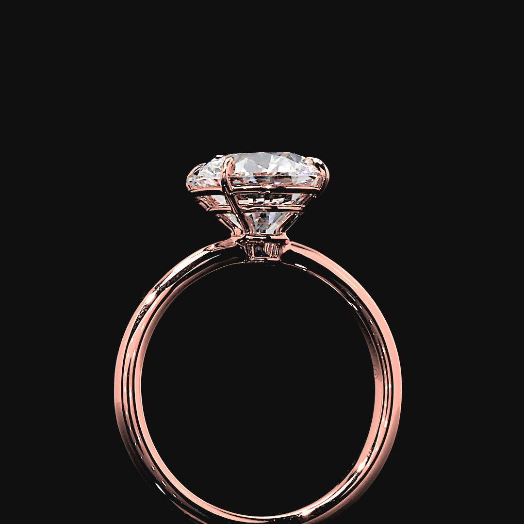 Celestine Solitaire Engagement Ring in 14K Rose Gold