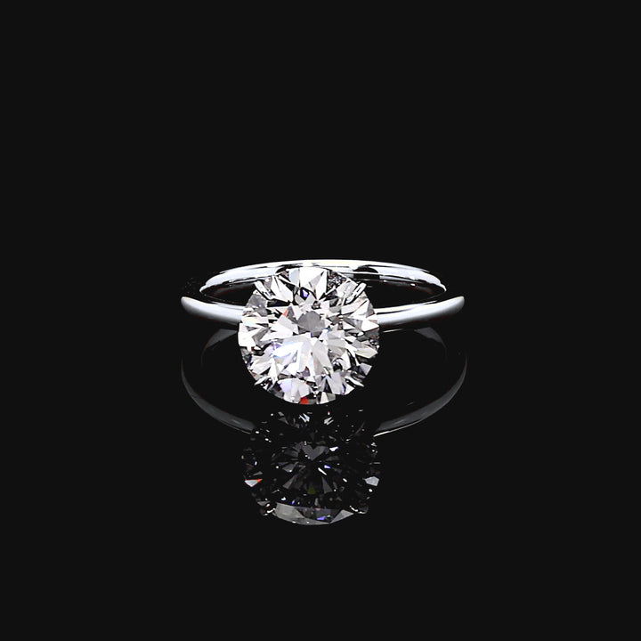 Celestine Solitaire Engagement Ring in 14K White Gold