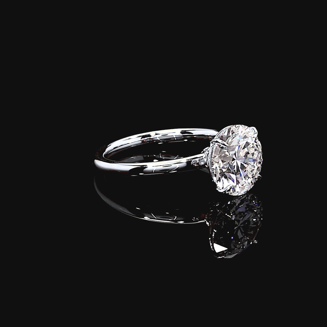 Celestine Solitaire Engagement Ring in 14K White Gold