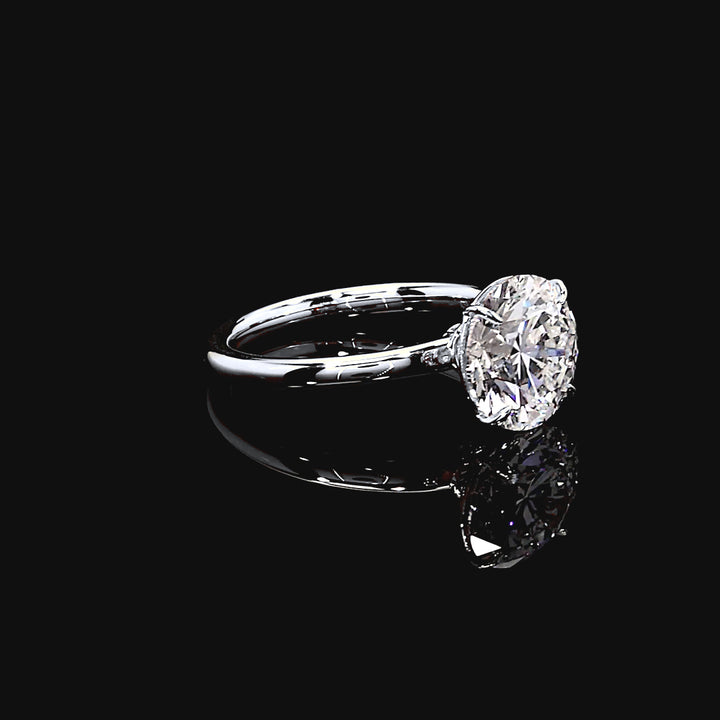 Celestine Solitaire Engagement Ring in 14K White Gold