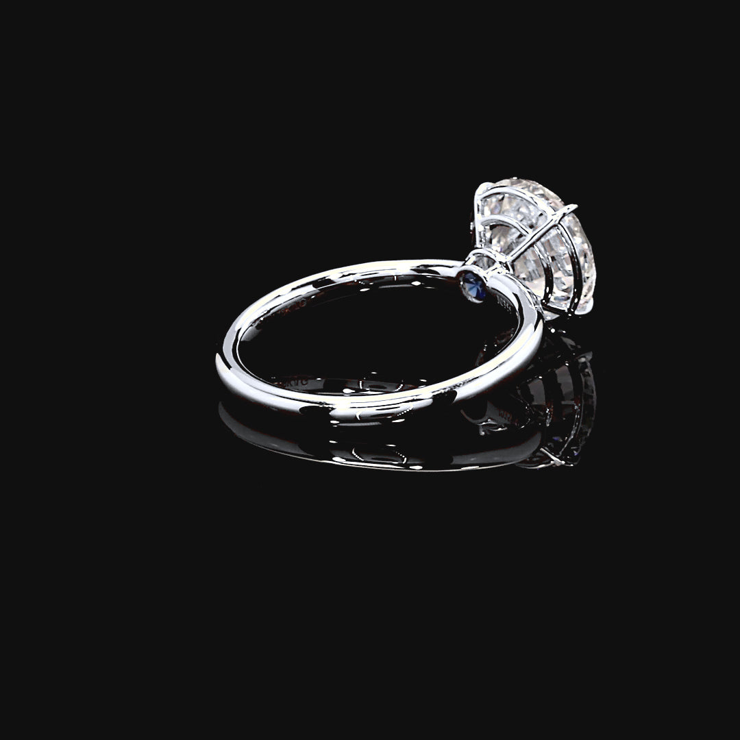 Celestine Solitaire Engagement Ring in 14K White Gold