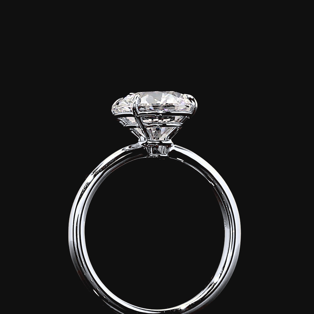 Celestine Solitaire Engagement Ring in 14K White Gold