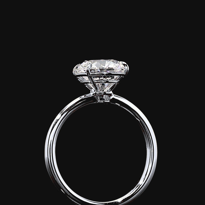 Celestine Solitaire Engagement Ring in 14K White Gold
