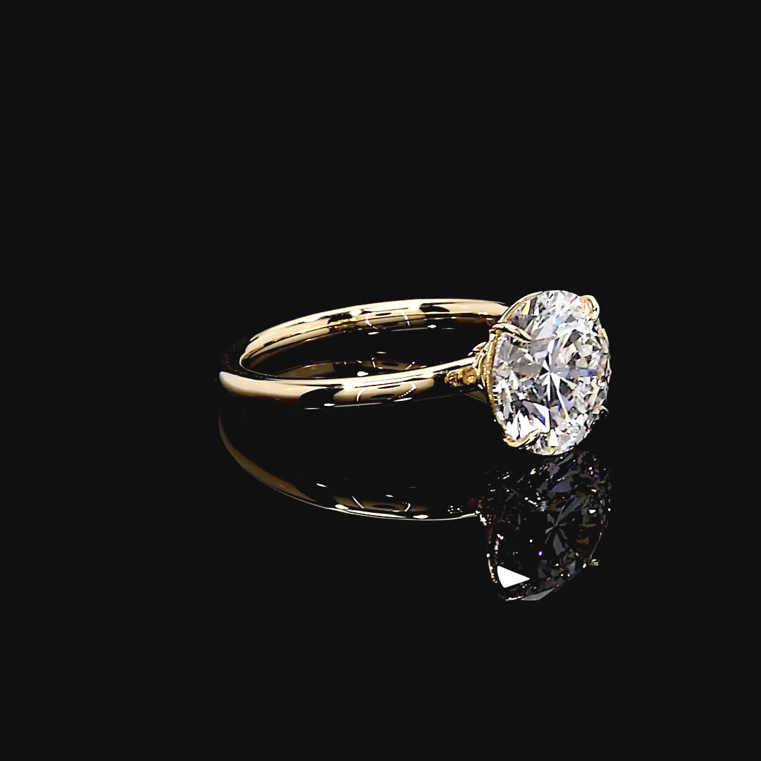 Celestine Solitaire Engagement Ring in 14K Yellow Gold