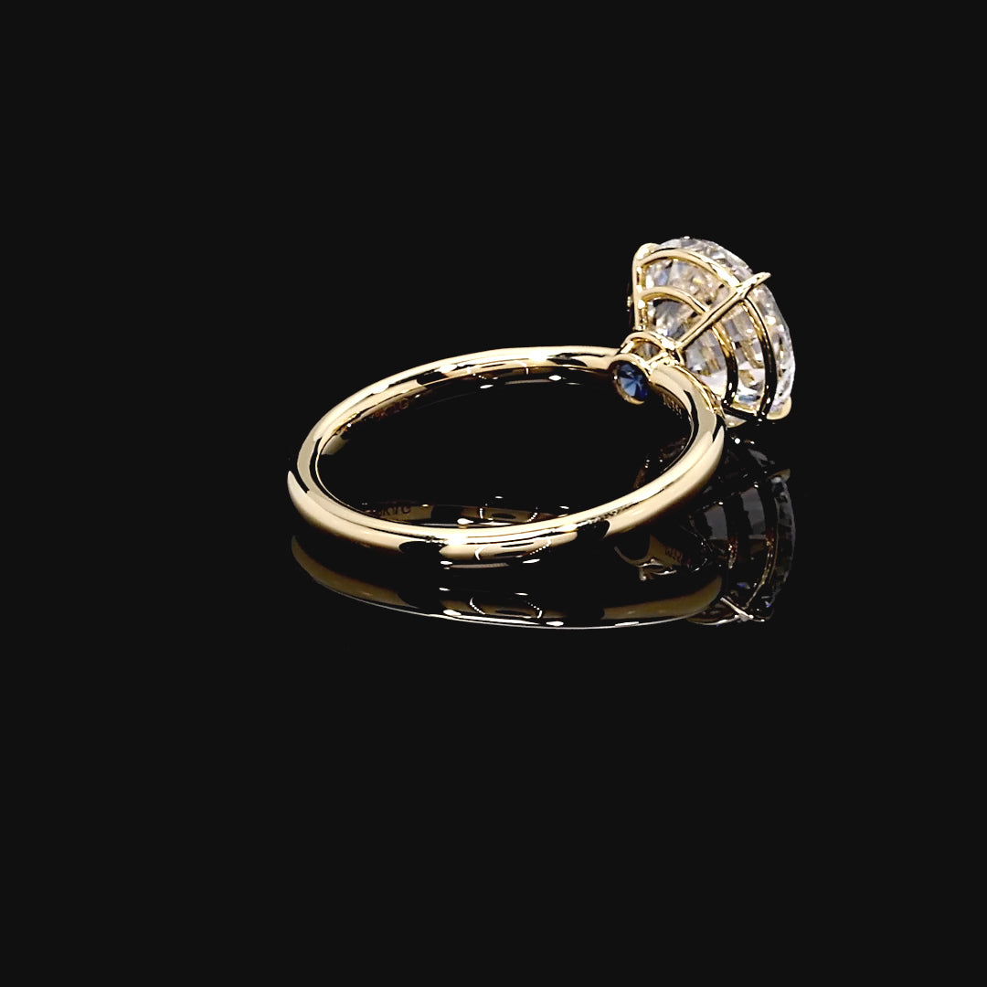 Celestine Solitaire Engagement Ring in 14K Yellow Gold