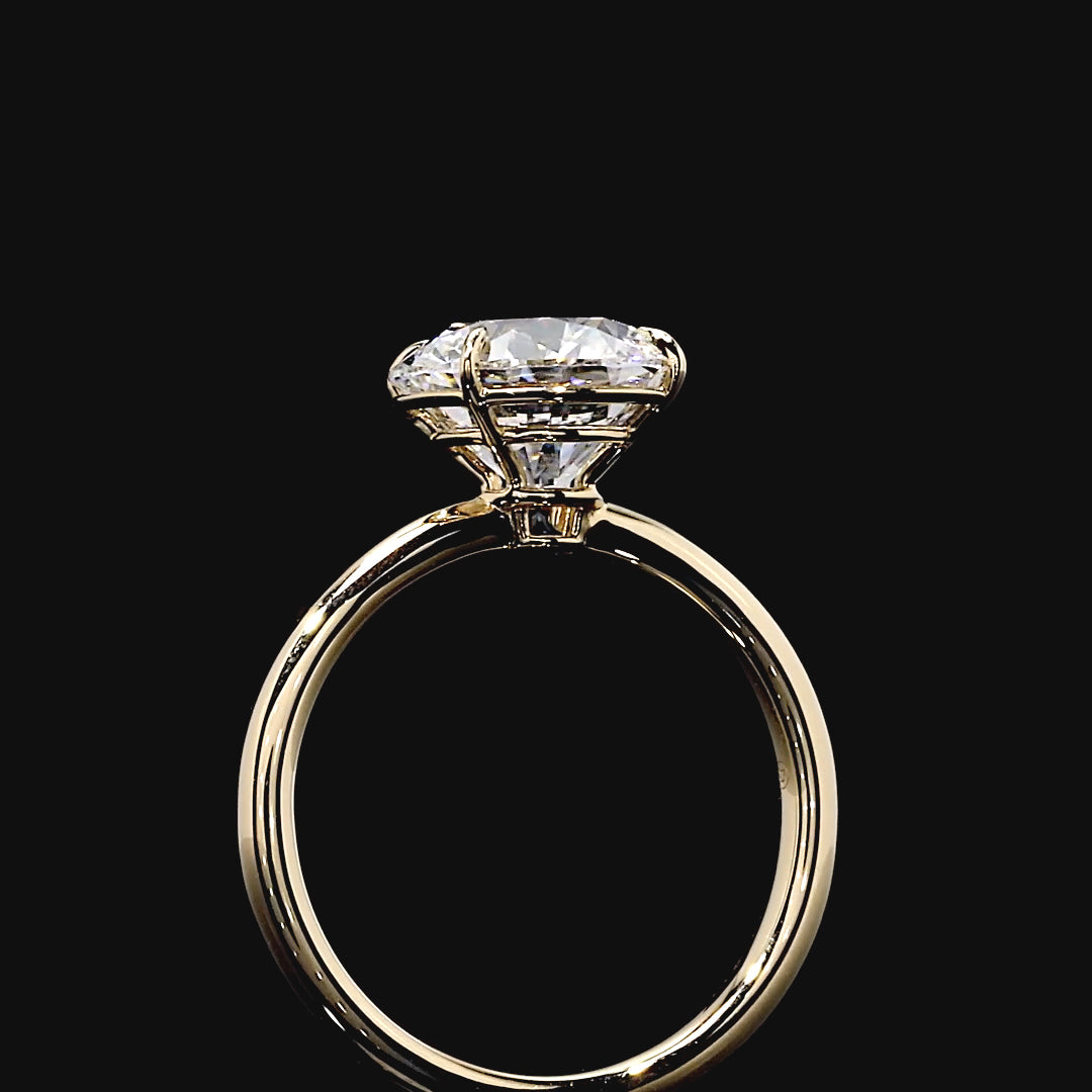 Celestine Solitaire Engagement Ring in 14K Yellow Gold