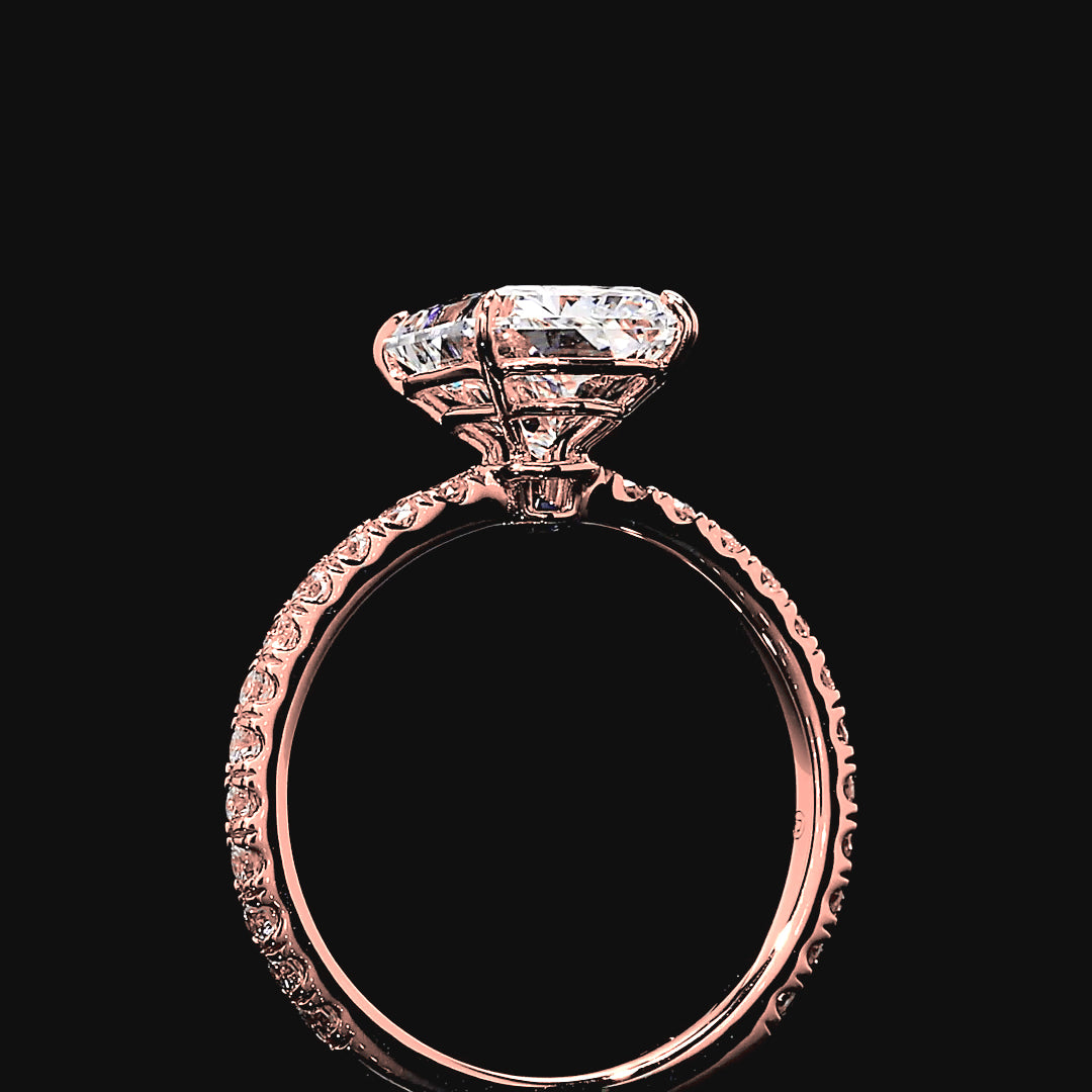 Esme Solitaire Engagement Ring in 14K Rose Gold