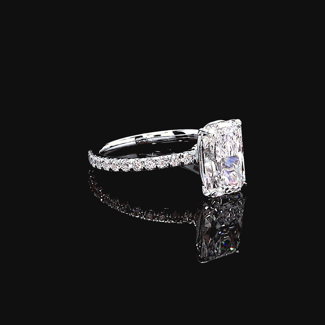 Esme Solitaire Engagement Ring in 14K White Gold