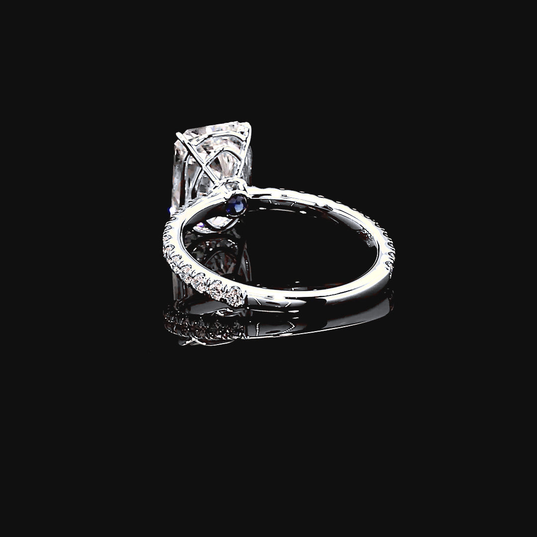 Esme Solitaire Engagement Ring in 14K White Gold
