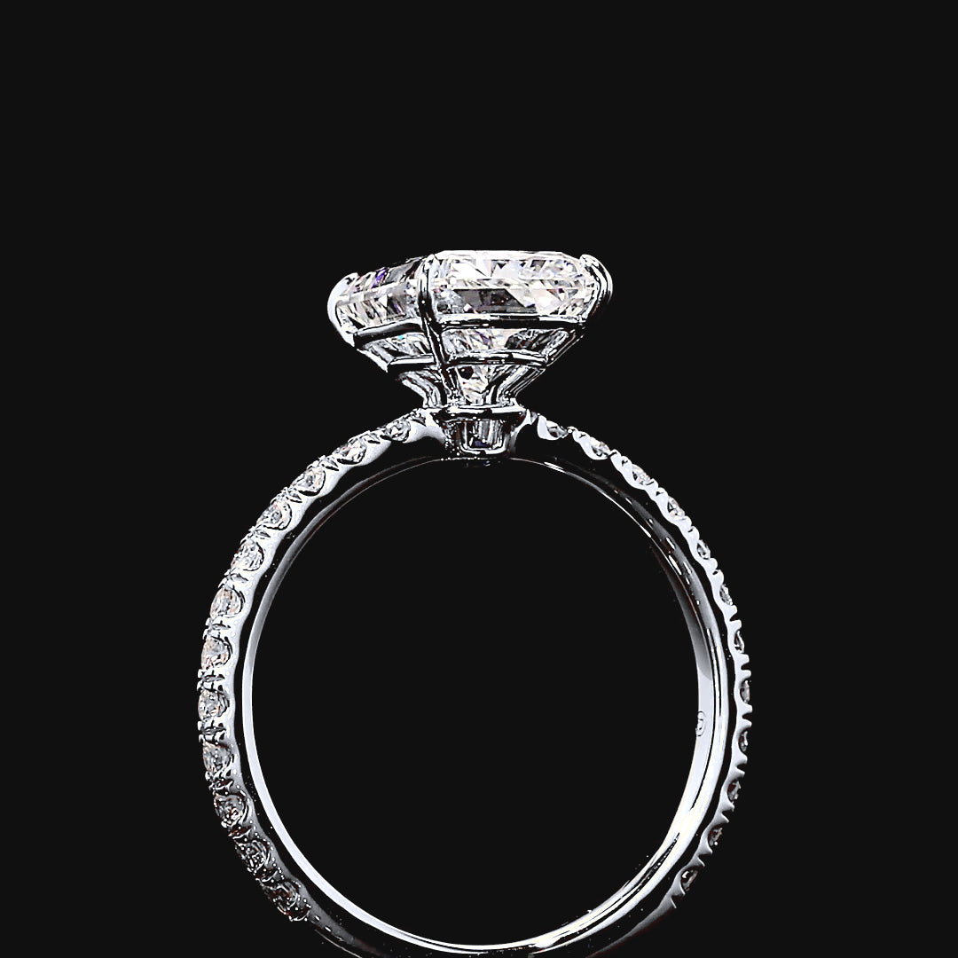 Esme Solitaire Engagement Ring in 14K White Gold