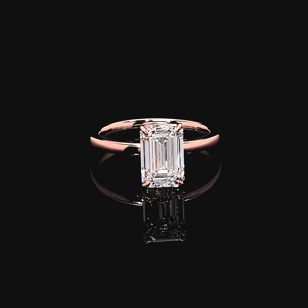 Isla Solitaire Engagement Ring in 14K Rose Gold