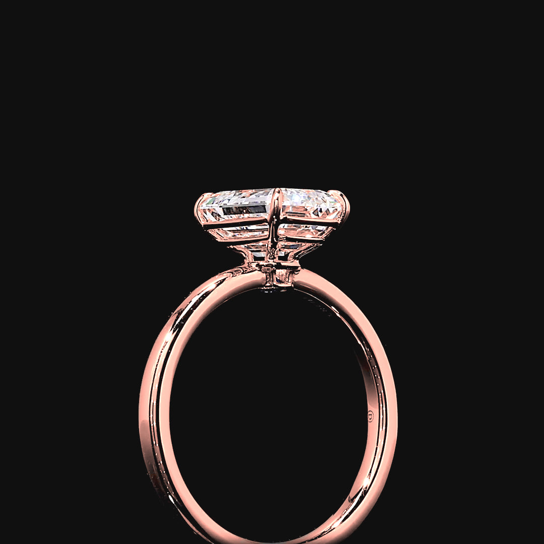 Isla Solitaire Engagement Ring in 14K Rose Gold