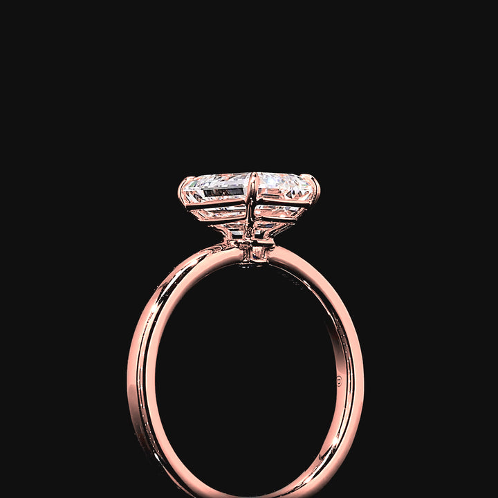 Isla Solitaire Engagement Ring in 14K Rose Gold