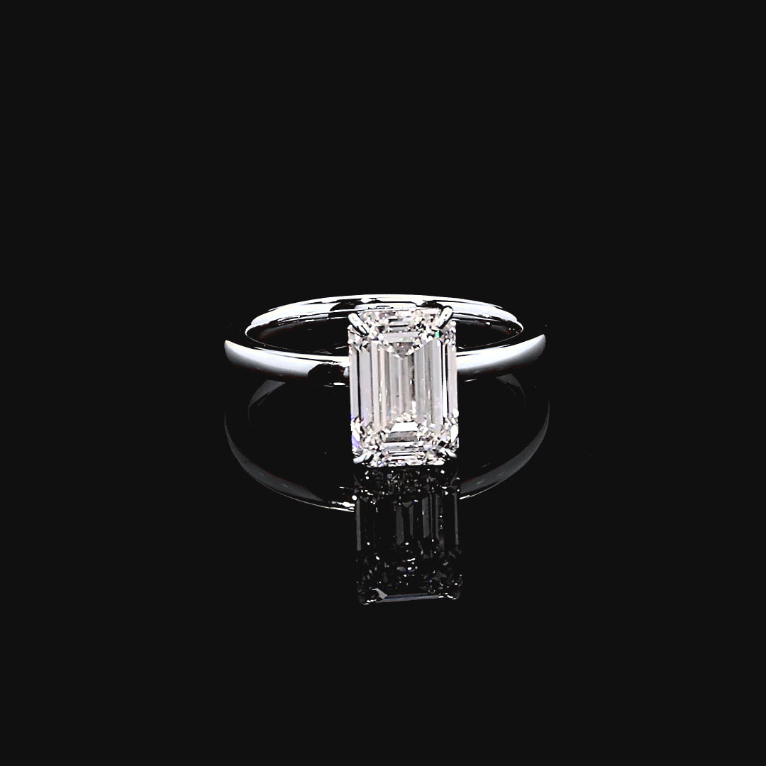 Isla Solitaire Engagement Ring in 14K White Gold