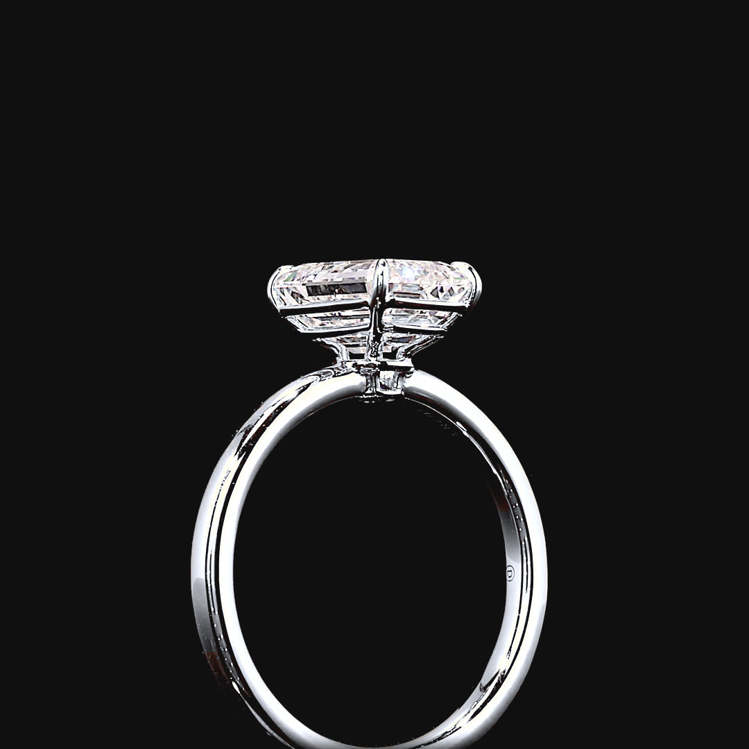 Isla Solitaire Engagement Ring in 14K White Gold