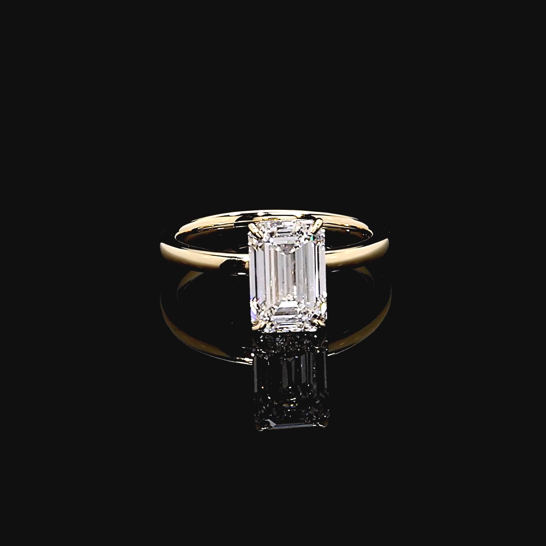 Isla Solitaire Engagement Ring in 14K Yellow Gold
