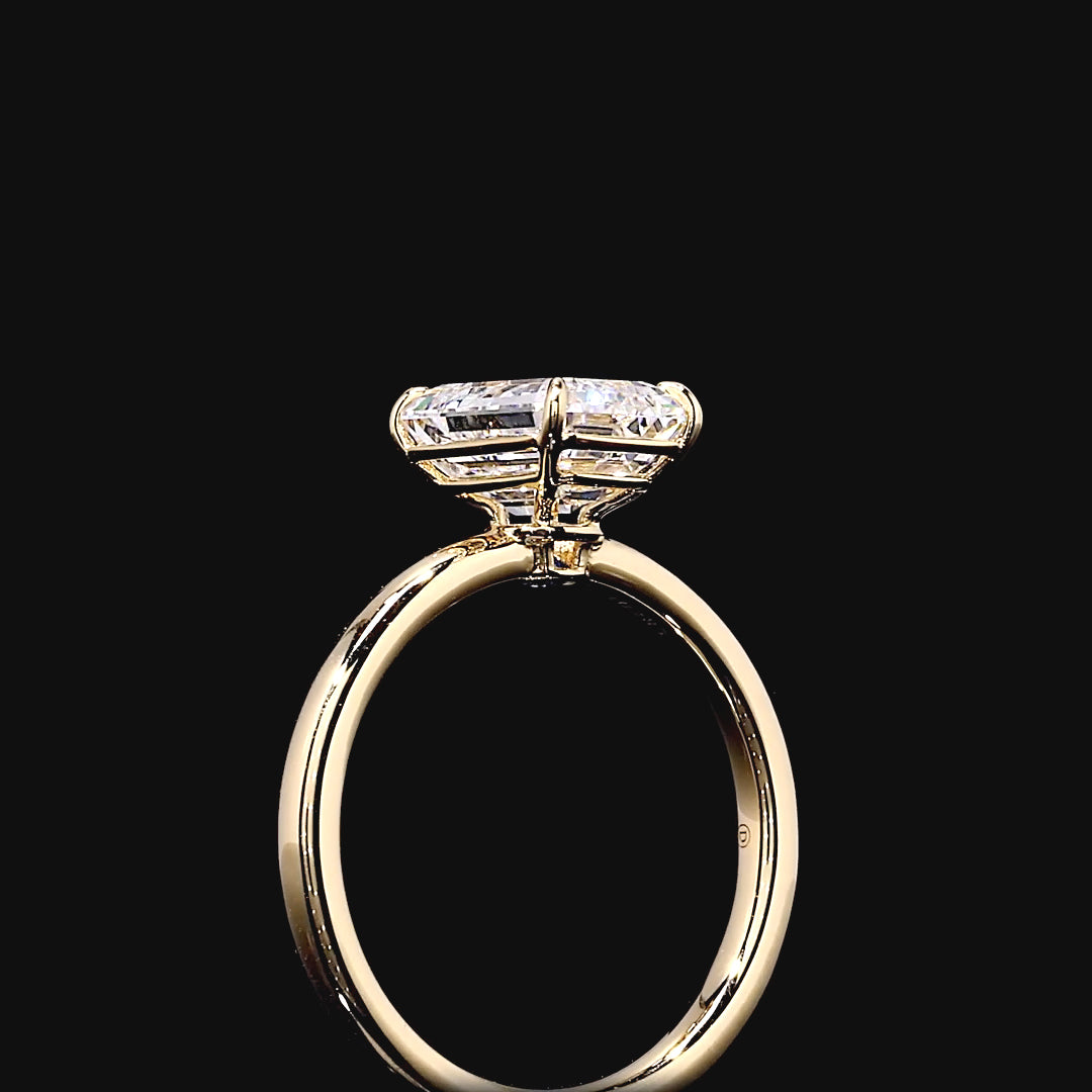 Isla Solitaire Engagement Ring in 14K Yellow Gold