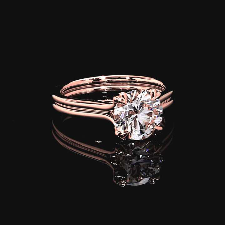 Margaux Solitaire Engagement Ring in 14K Rose Gold