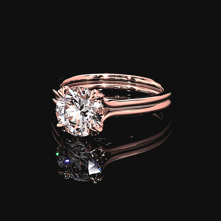 Margaux Solitaire Engagement Ring in 14K Rose Gold