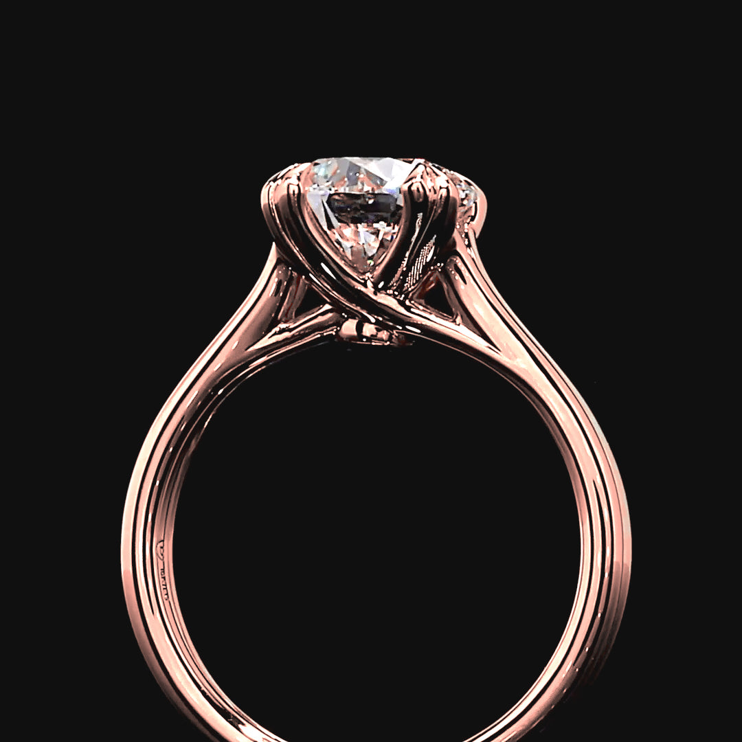 Margaux Solitaire Engagement Ring in 14K Rose Gold