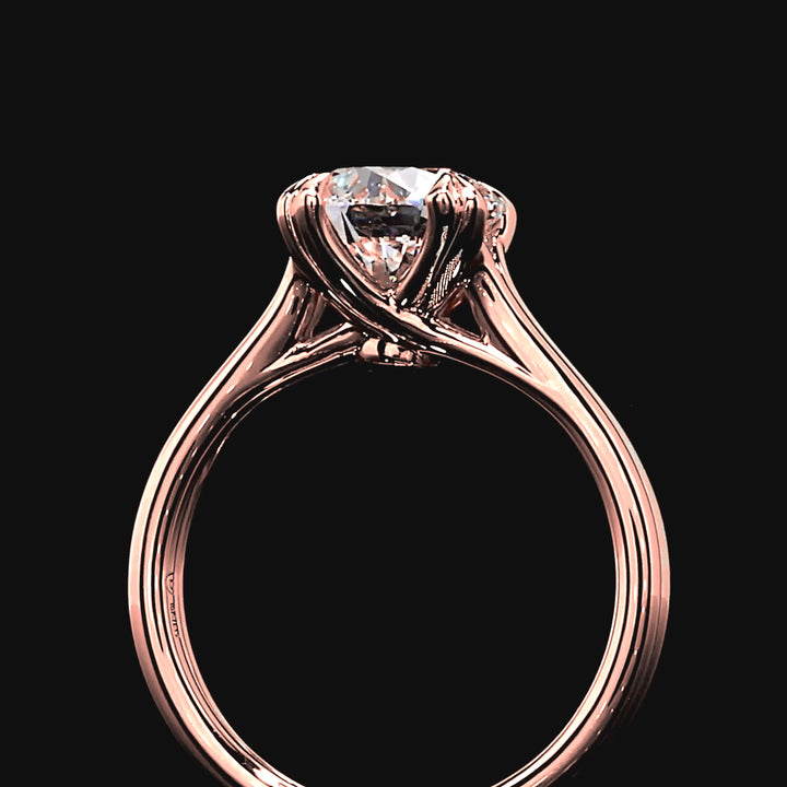 Margaux Solitaire Engagement Ring in 14K Rose Gold