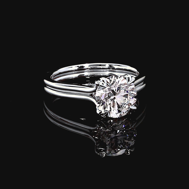 Margaux Solitaire Engagement Ring in 14K White Gold
