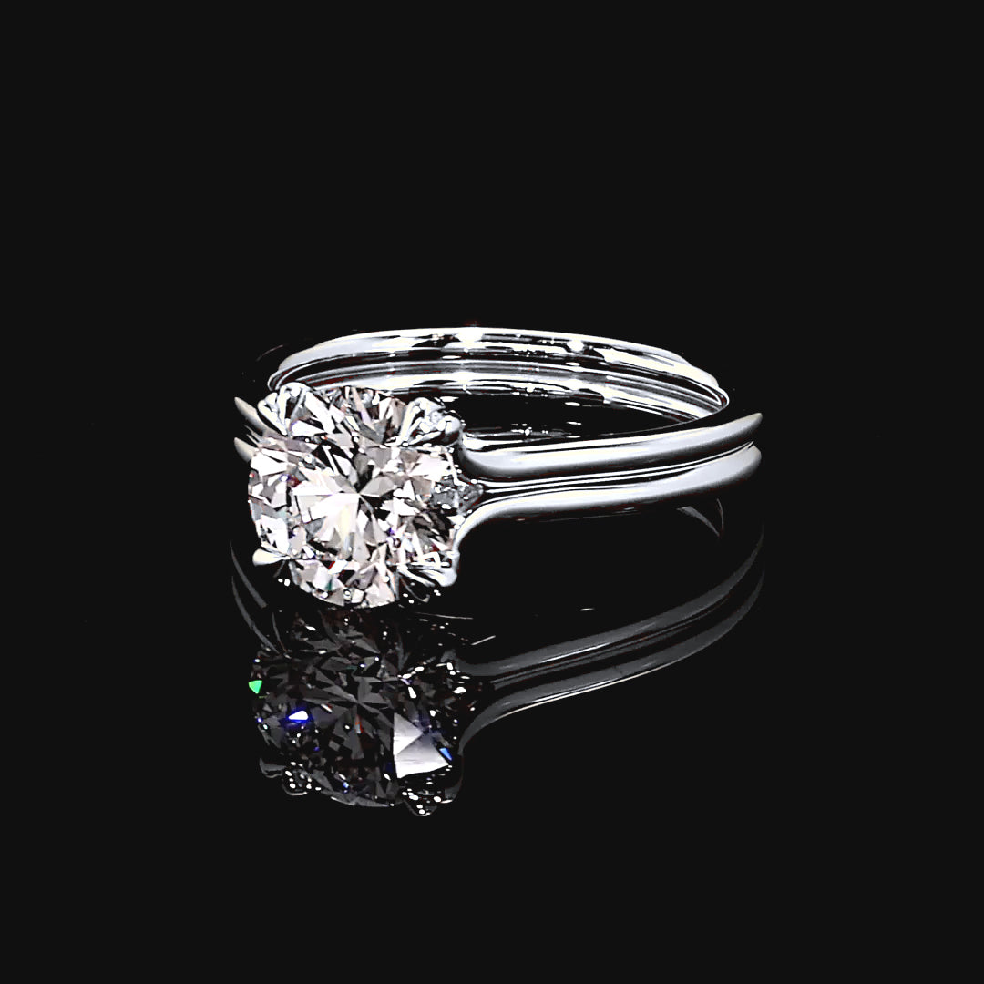 Margaux Solitaire Engagement Ring in 14K White Gold