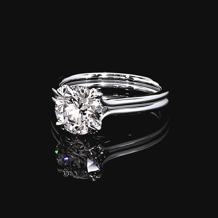 Margaux Solitaire Engagement Ring in 14K White Gold