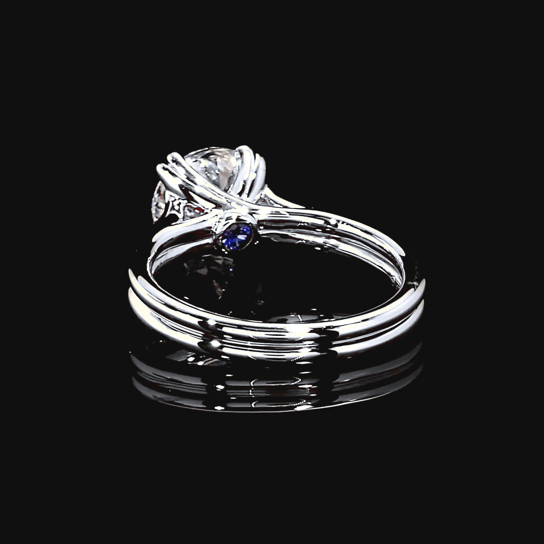 Margaux Solitaire Engagement Ring in 14K White Gold
