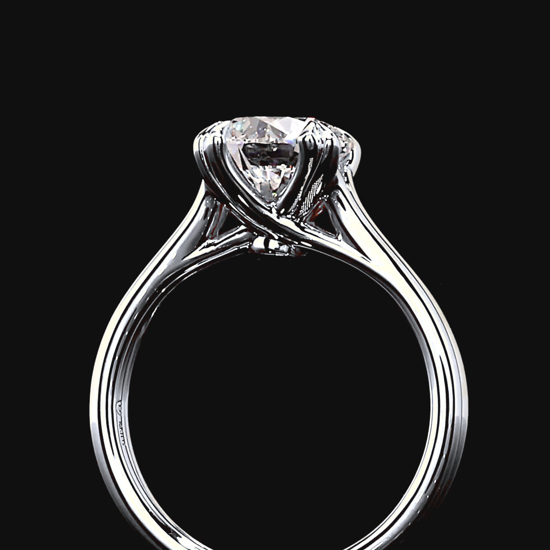 Margaux Solitaire Engagement Ring in 14K White Gold