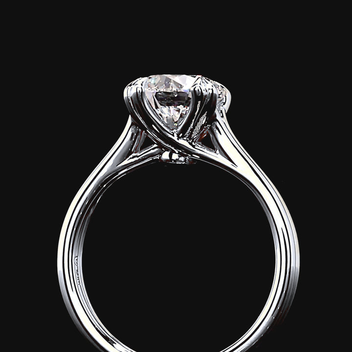 Margaux Solitaire Engagement Ring in 14K White Gold
