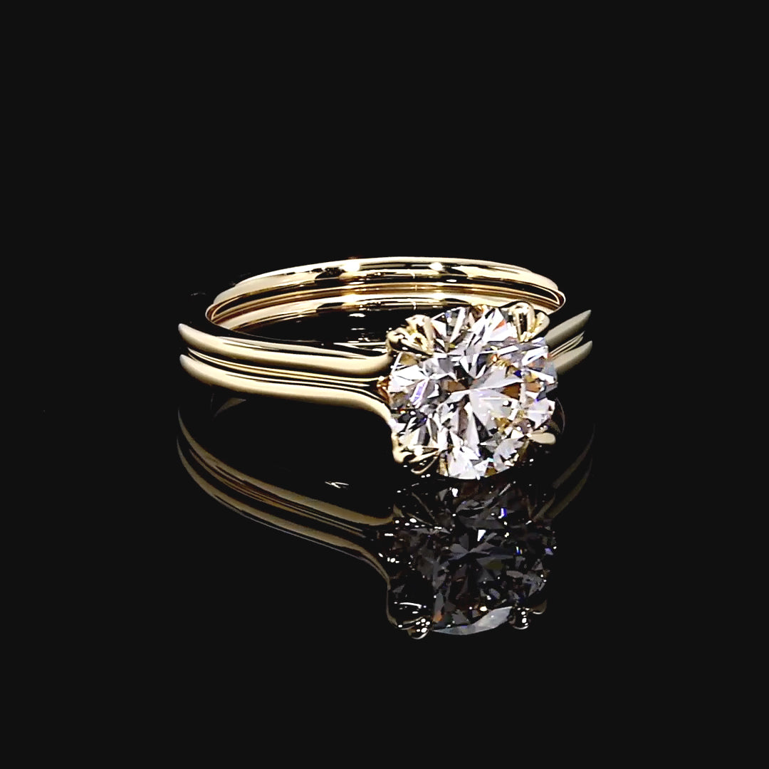 Margaux Solitaire Engagement Ring in 14K Yellow Gold
