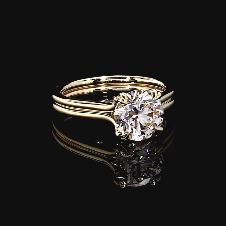 Margaux Solitaire Engagement Ring in 14K Yellow Gold