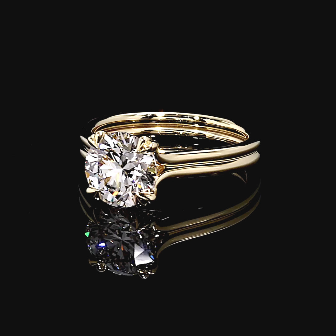 Margaux Solitaire Engagement Ring in 14K Yellow Gold