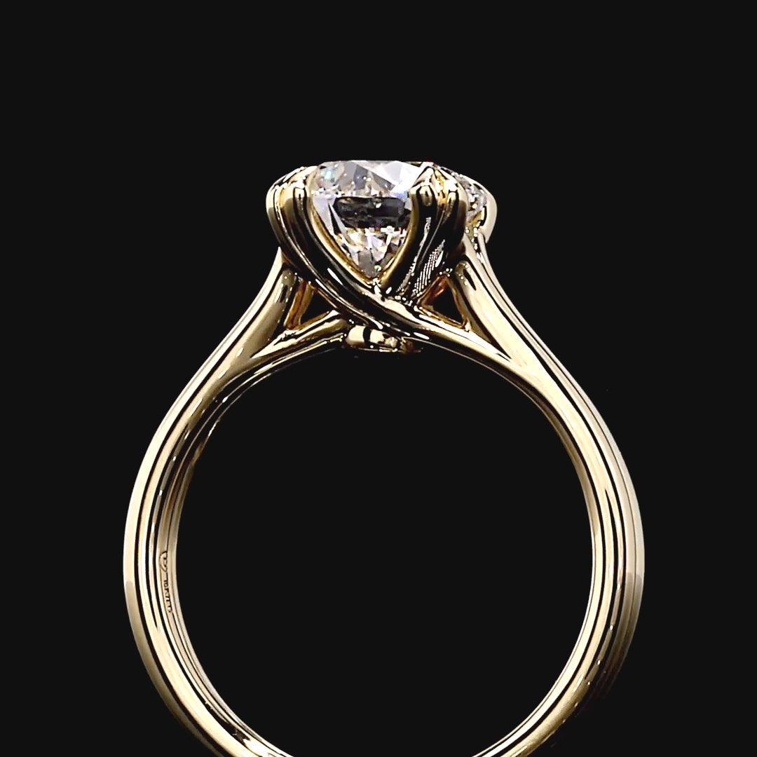 Margaux Solitaire Engagement Ring in 14K Yellow Gold