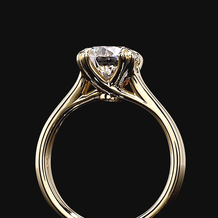 Margaux Solitaire Engagement Ring in 14K Yellow Gold