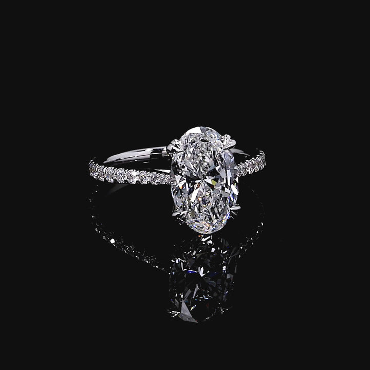 Noor Solitaire Engagement Ring in 14K White Gold