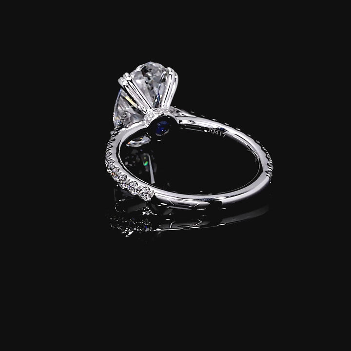 Noor Solitaire Engagement Ring in 14K White Gold