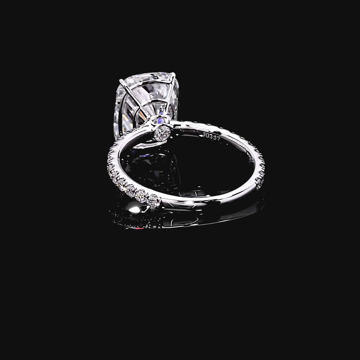 Vela Solitaire Engagement Ring in 14K White Gold