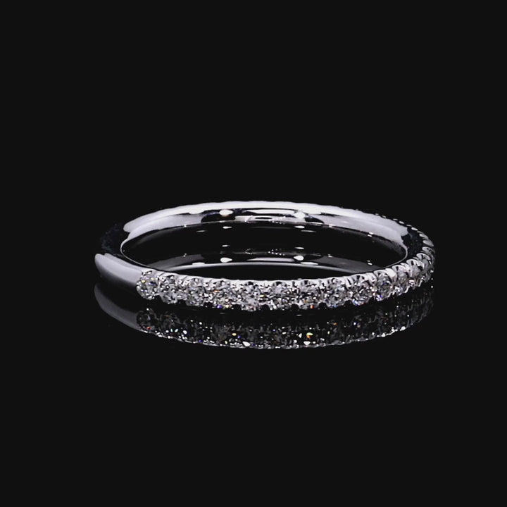 Clara Single Row Pavé Wedding Band