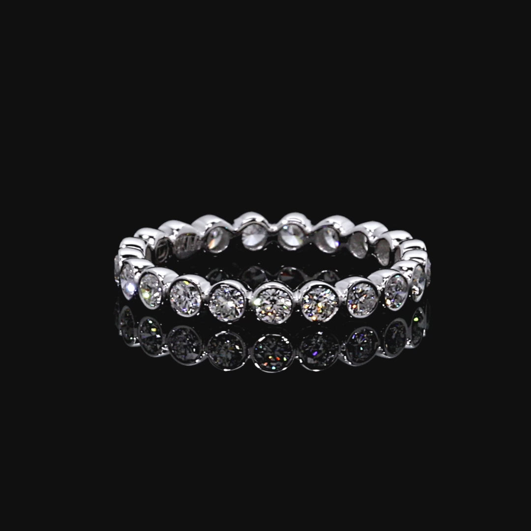 Lumen Eternity Band – Bezel-Set – Single Row