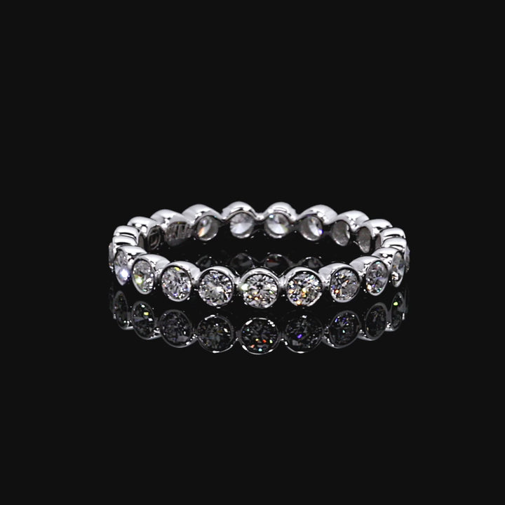 Lumen Eternity Band – Bezel-Set – Single Row